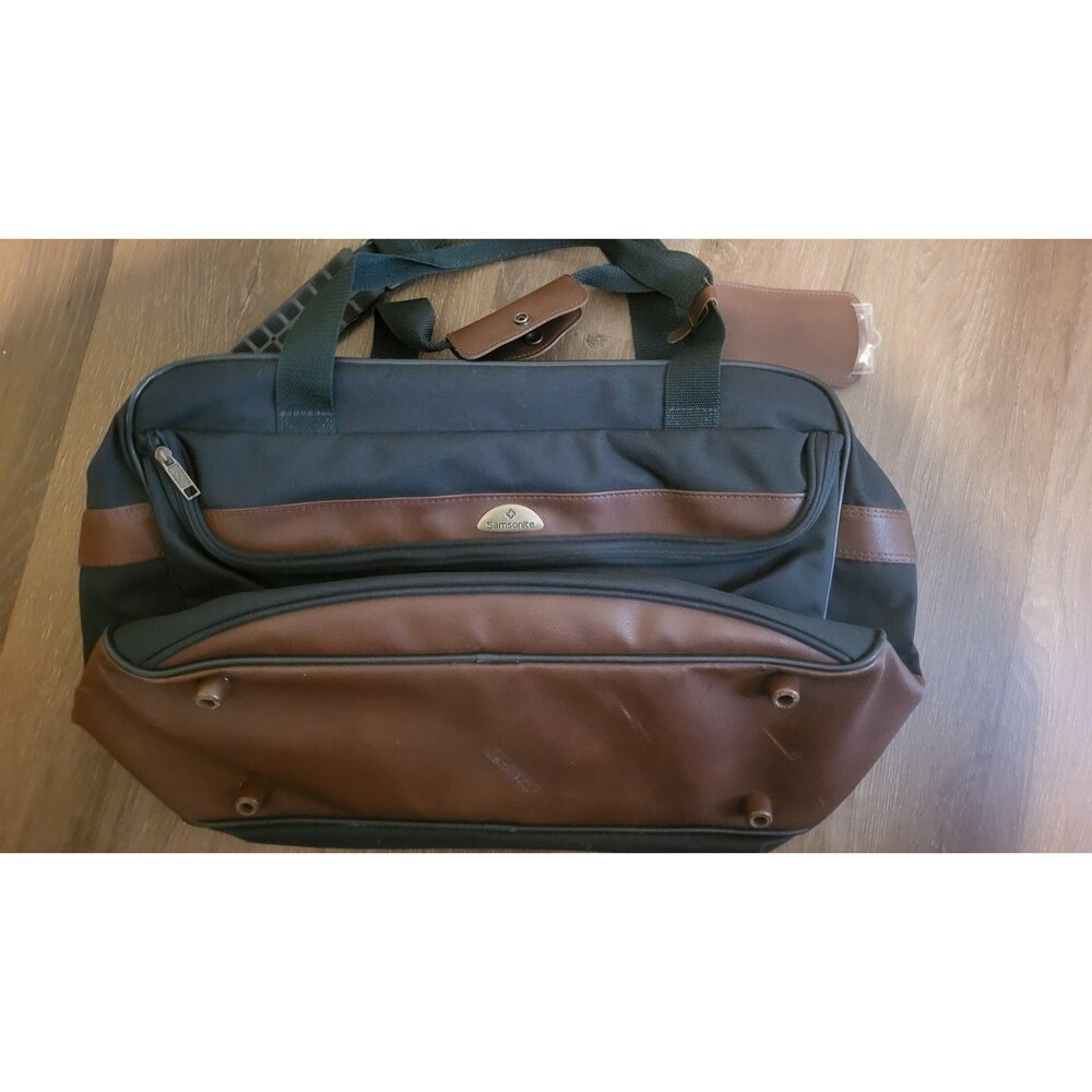 Vintage Samsonite Bag Carry On Travel Shoulder Strap Forest Green EUC